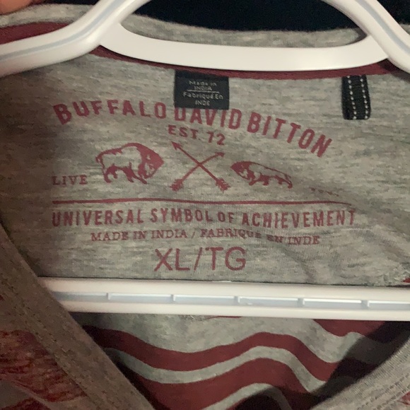 Buffalo striped t shirt. Size XL, fits more like large. - Picture 3 of 3